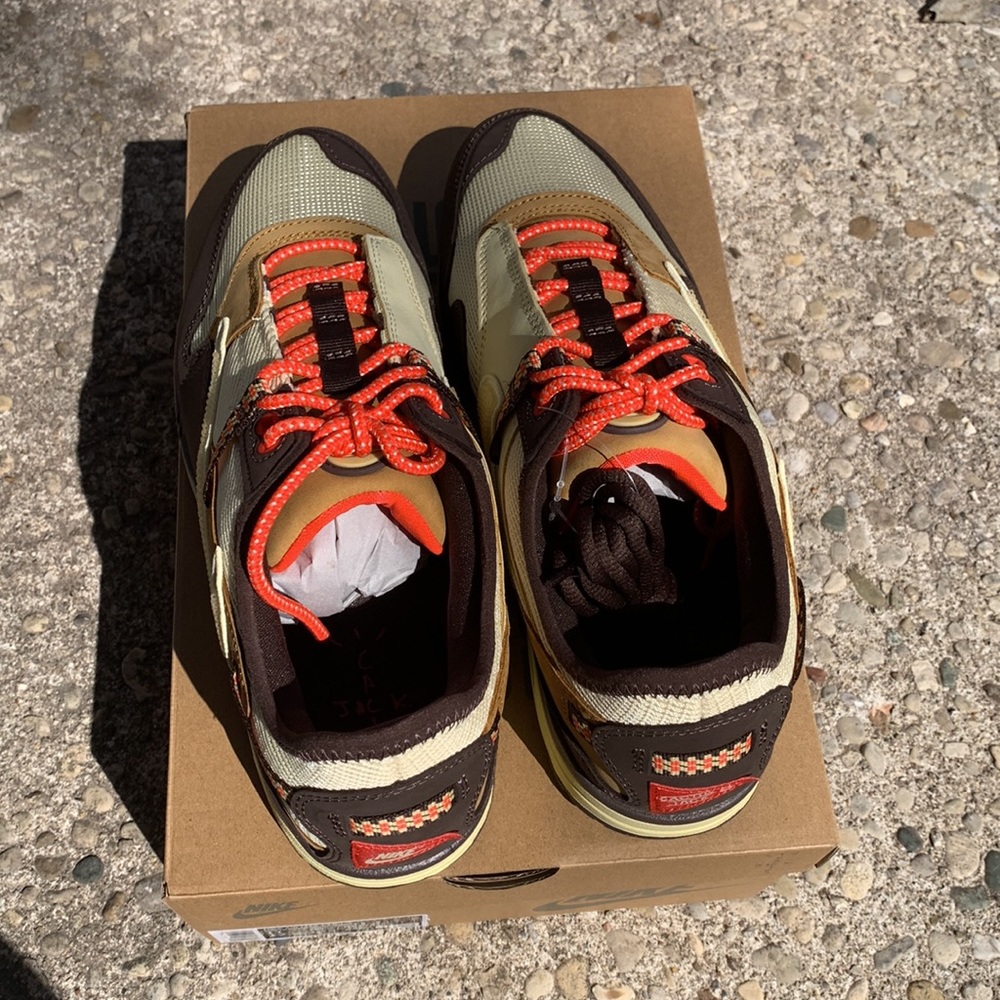 NEW Travis Scott x Nike AirMax 1 Baroque Brown Size 11 Men - Picture 7 of 15